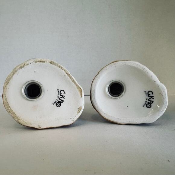 CKAO Lighthouse Salt & Pepper Shaker Set Ceramic 1960s Black/White/Red VTG - Picture 3 of 8